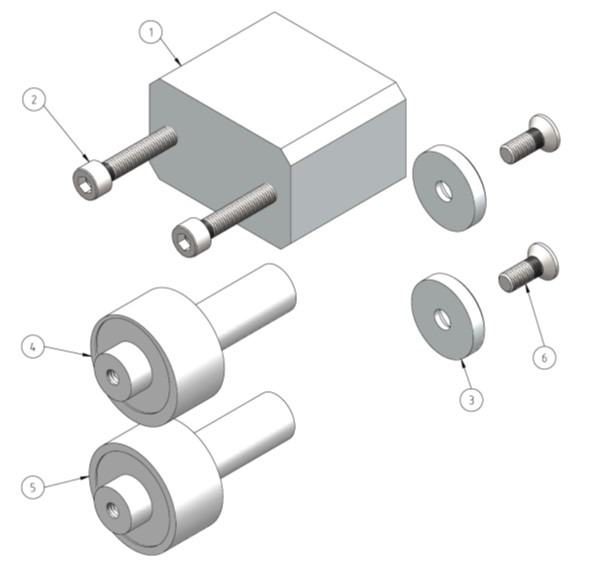 DRÄCO Adapter K1-AGNARS for roller shears for beading rollers Multibender